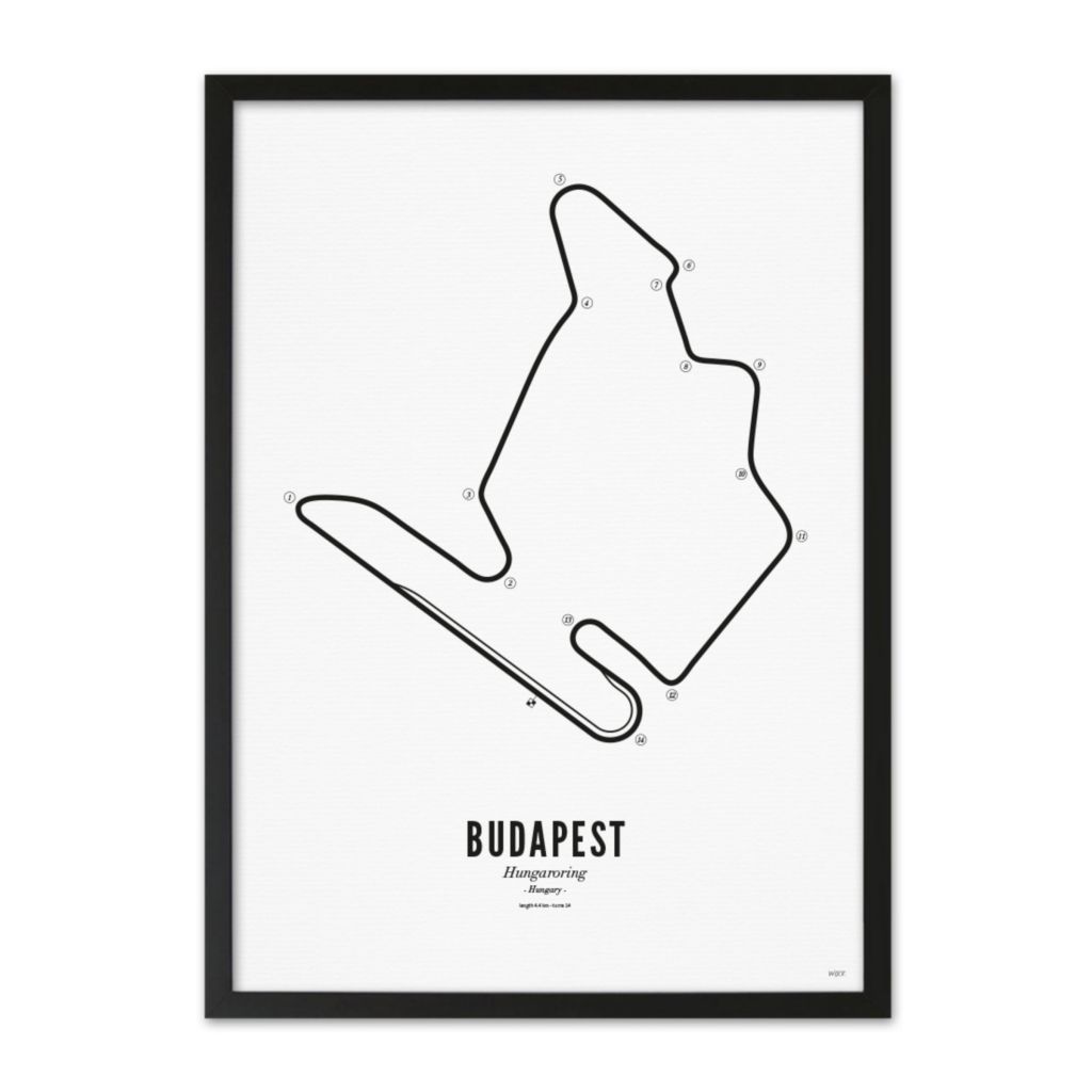 Poster of Budapest - White edition | WIJCK.