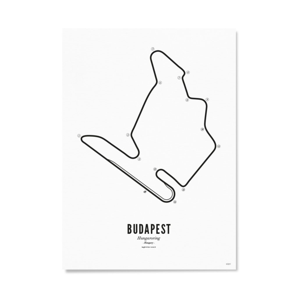 Poster of Budapest - White edition | WIJCK.