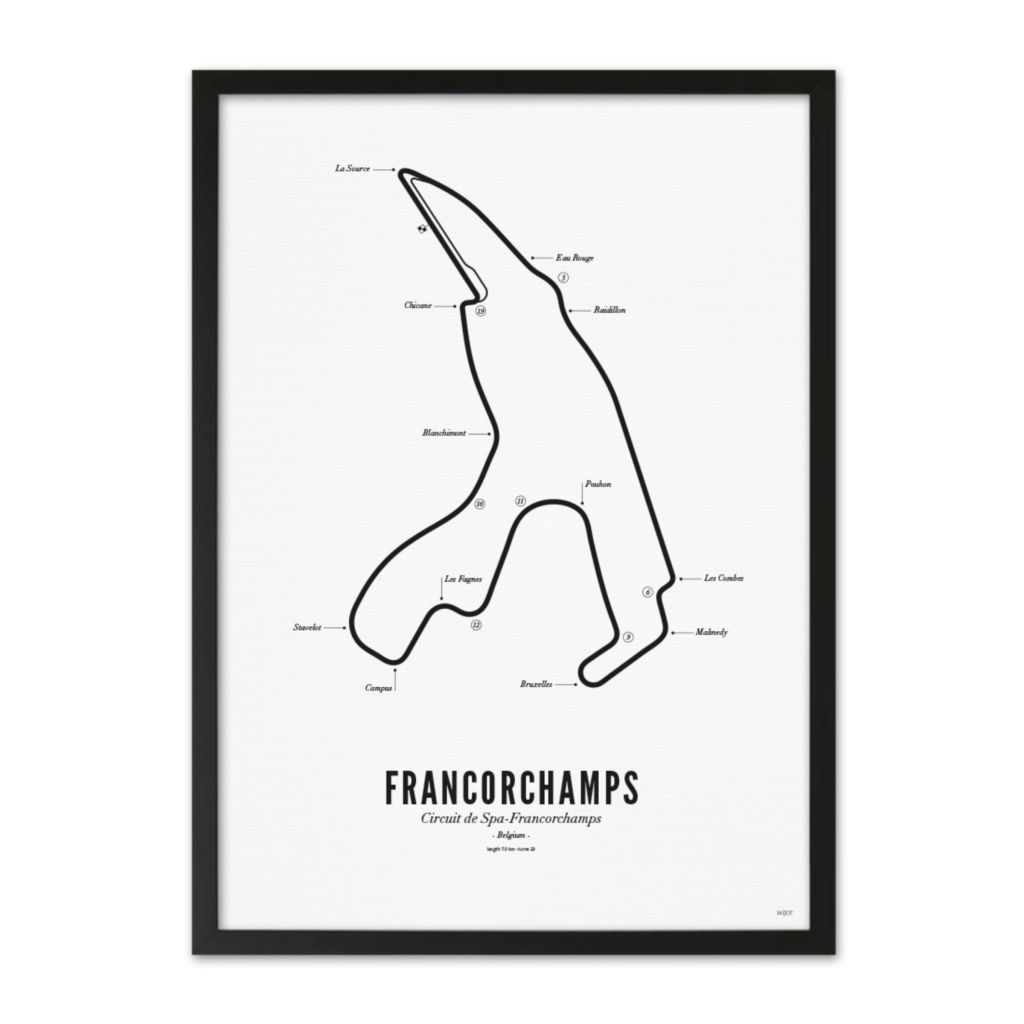 Poster von Francorchamps - White edition | WIJCK.