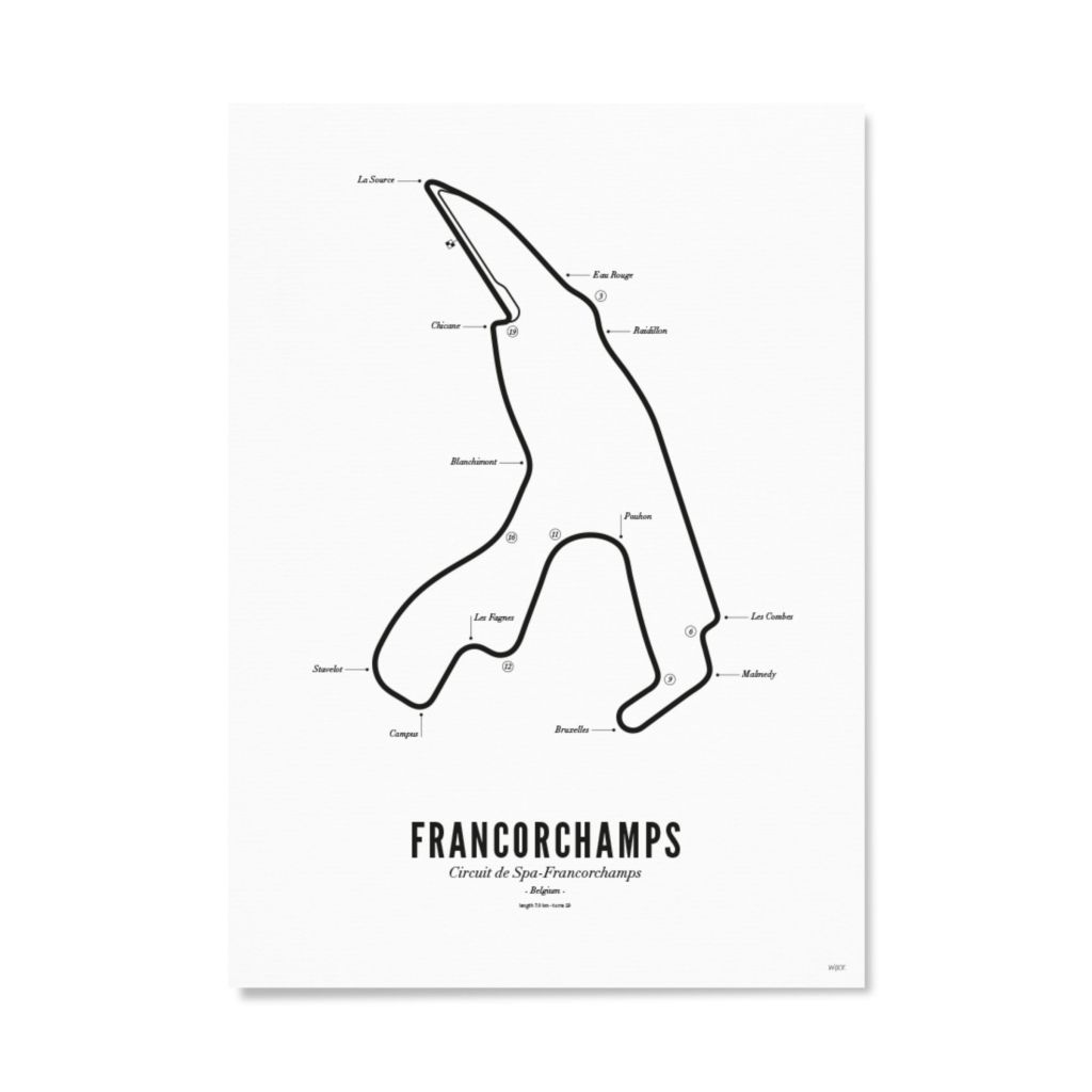Poster von Francorchamps - White edition | WIJCK.