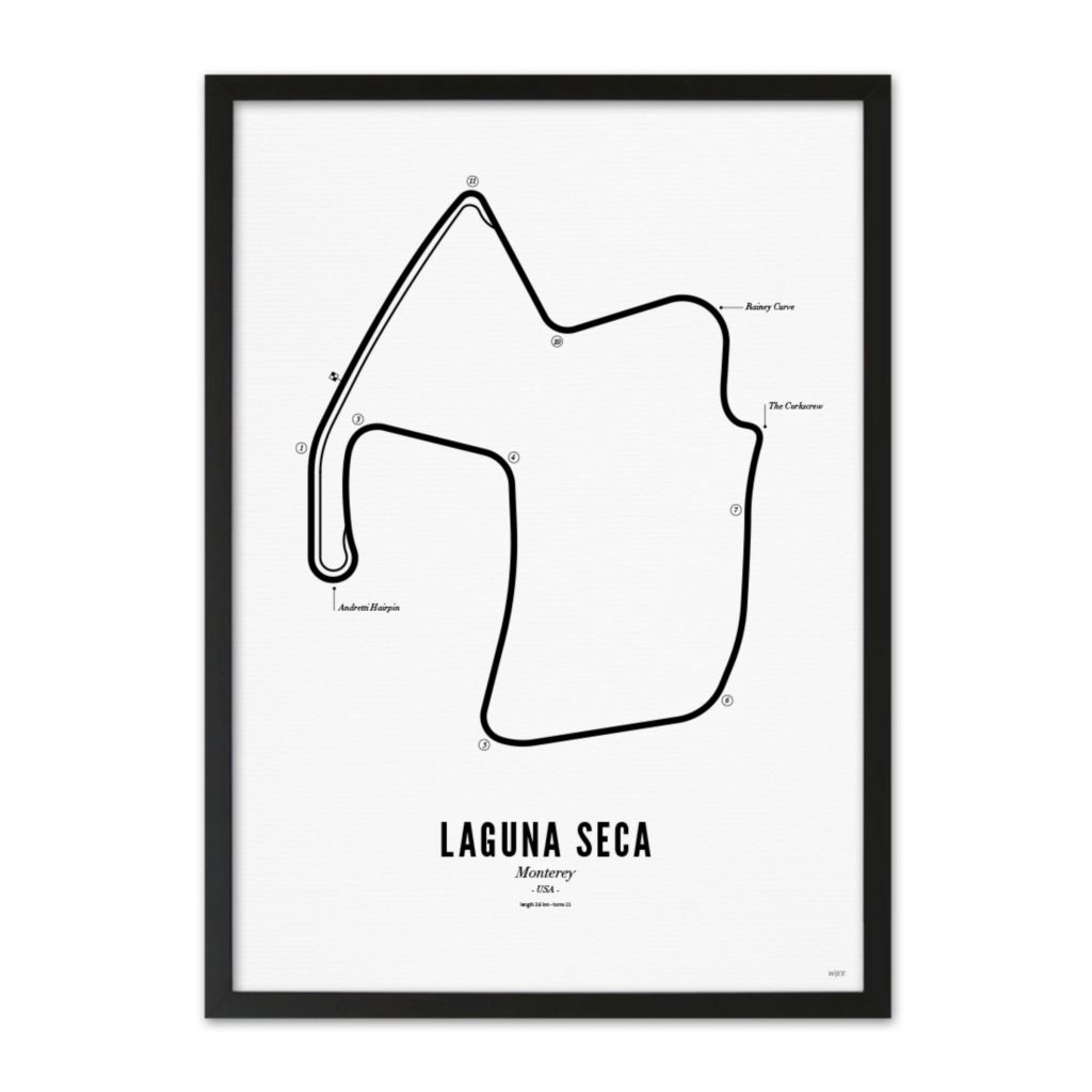 Poster von Laguna Seca - White edition | WIJCK.