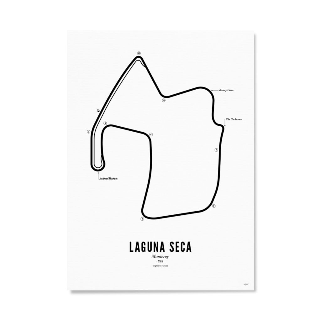 Poster von Laguna Seca - White edition | WIJCK.