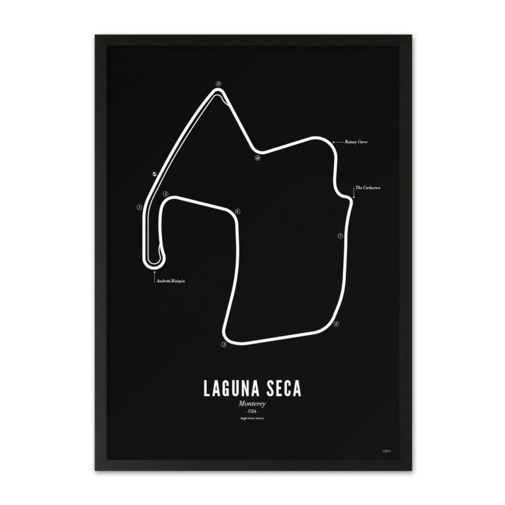 Affiches de Laguna Seca - Black edition | WIJCK.