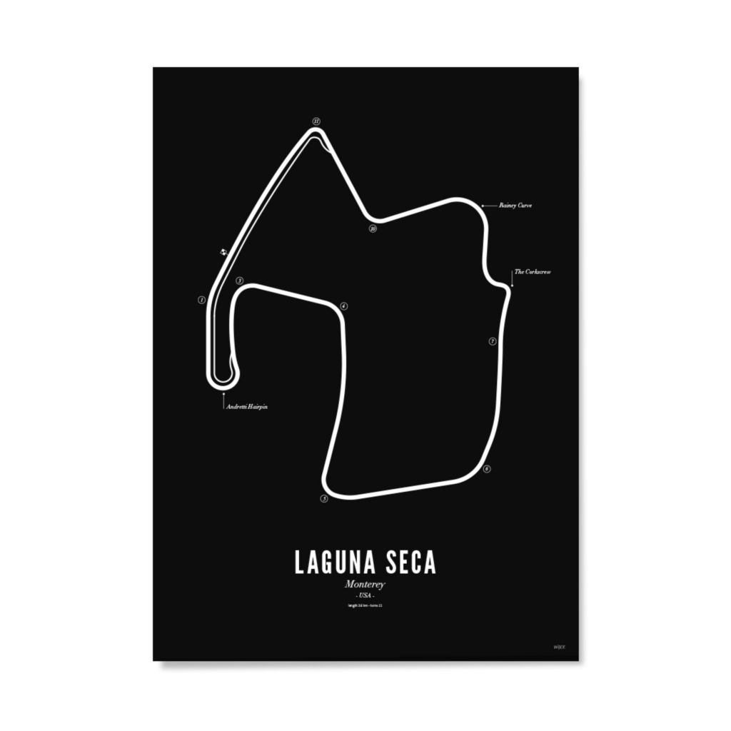 Affiches de Laguna Seca - Black edition | WIJCK.