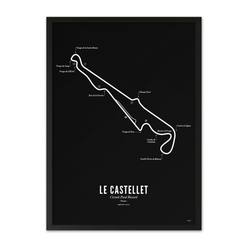 Poster of Le Castellet - Black edition | WIJCK.