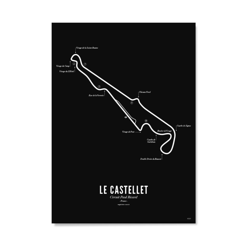 Poster of Le Castellet - Black edition | WIJCK.
