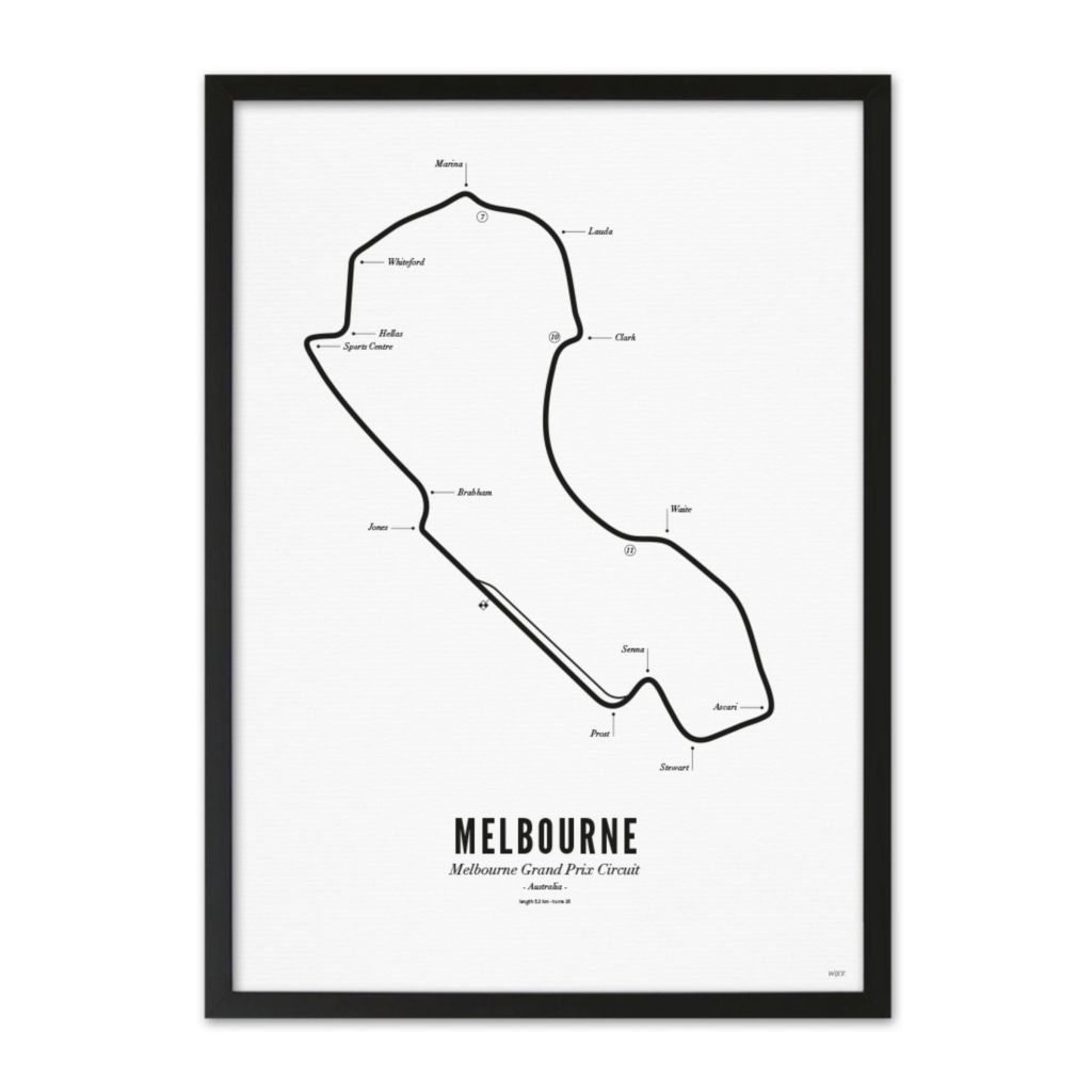Poster von Melbourne - White edition | WIJCK.
