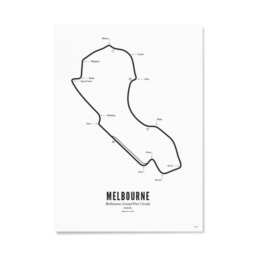 Poster von Melbourne - White edition | WIJCK.