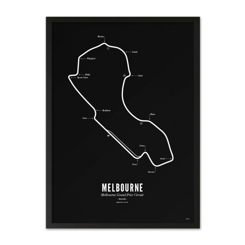 Poster van Melbourne - Black Edition | WIJCK. 
