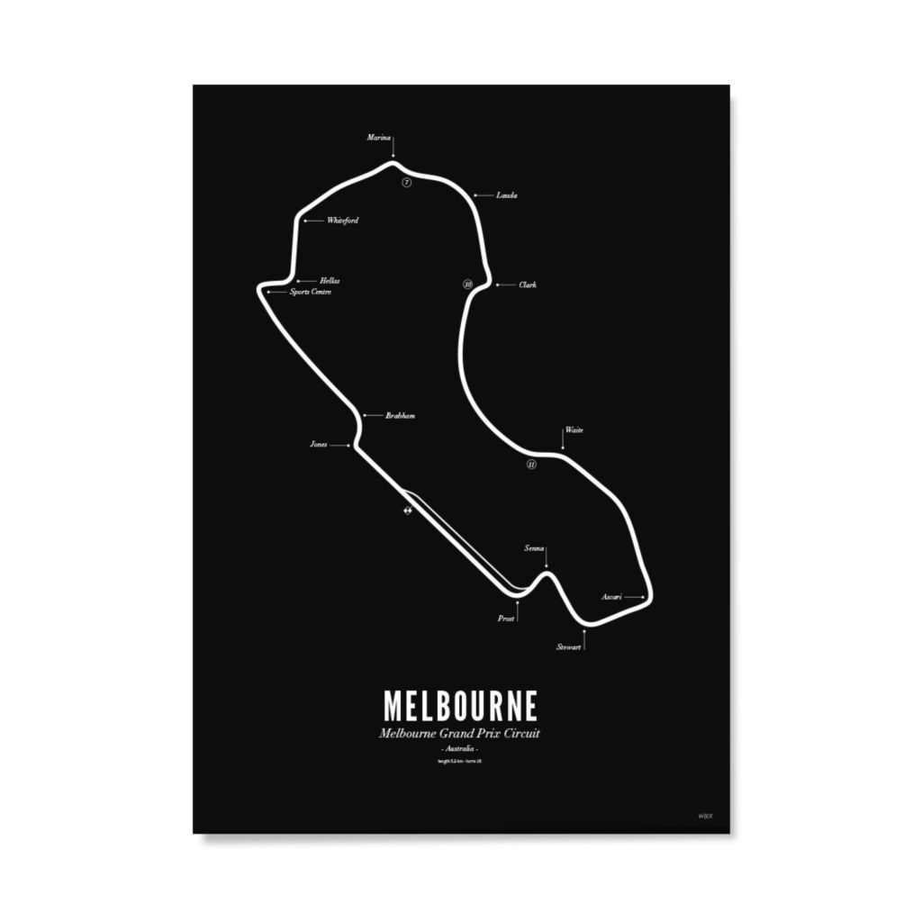 Poster van Melbourne - Black Edition | WIJCK. 