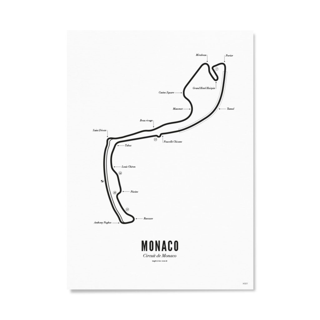 Poster van Monaco - White Edition | WIJCK. 