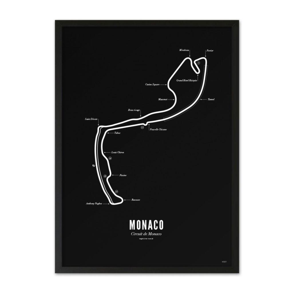 Poster von Monaco - Black edition | WIJCK.