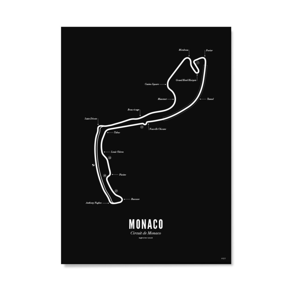 Poster von Monaco - Black edition | WIJCK.