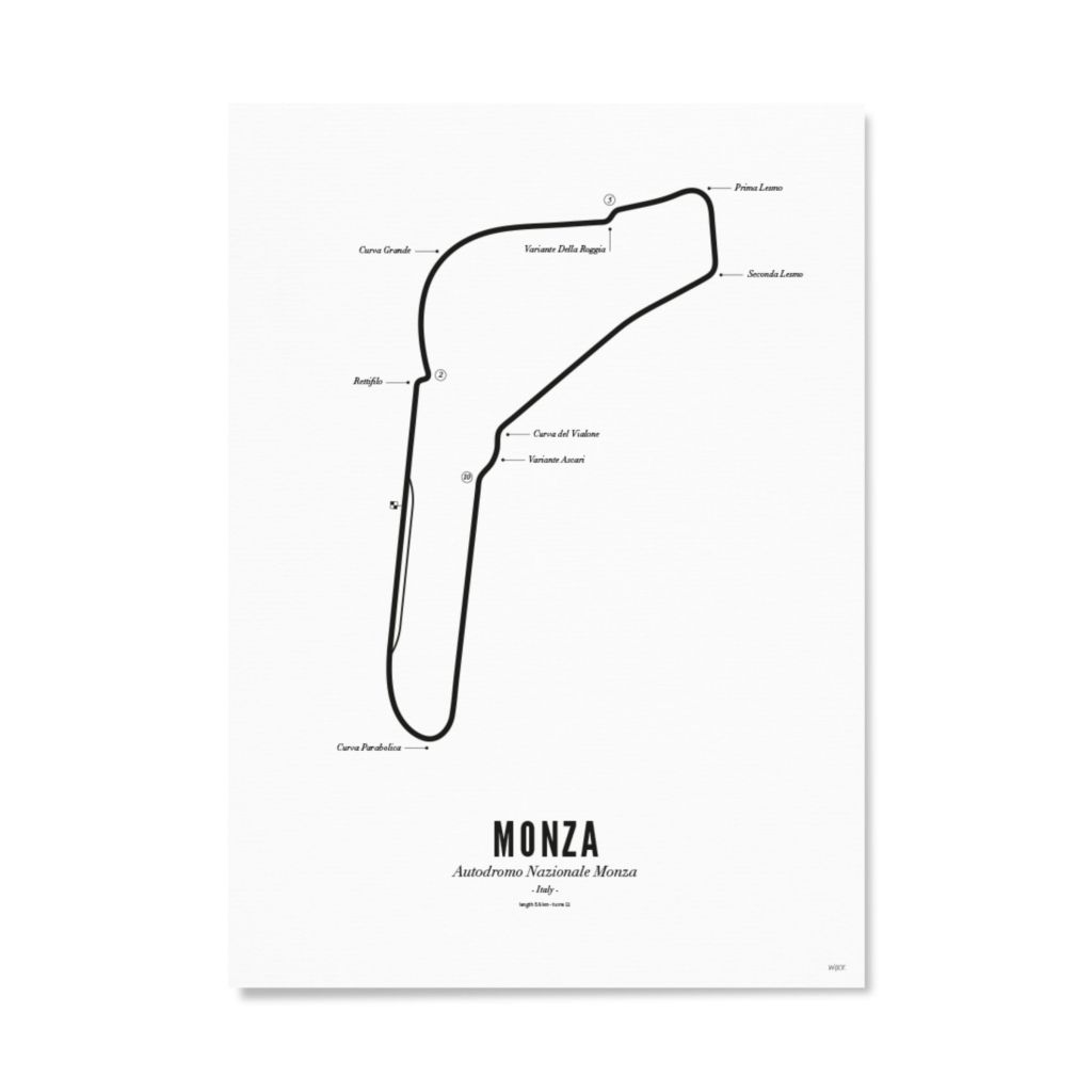 Poster of Monza - White edition | WIJCK.
