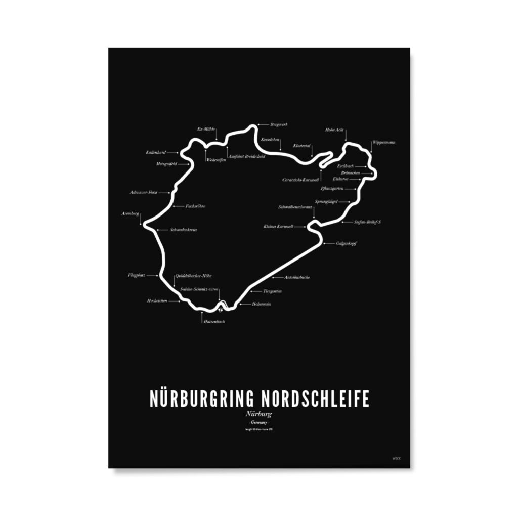 Affiches de Nürburgring - Black edition | WIJCK.