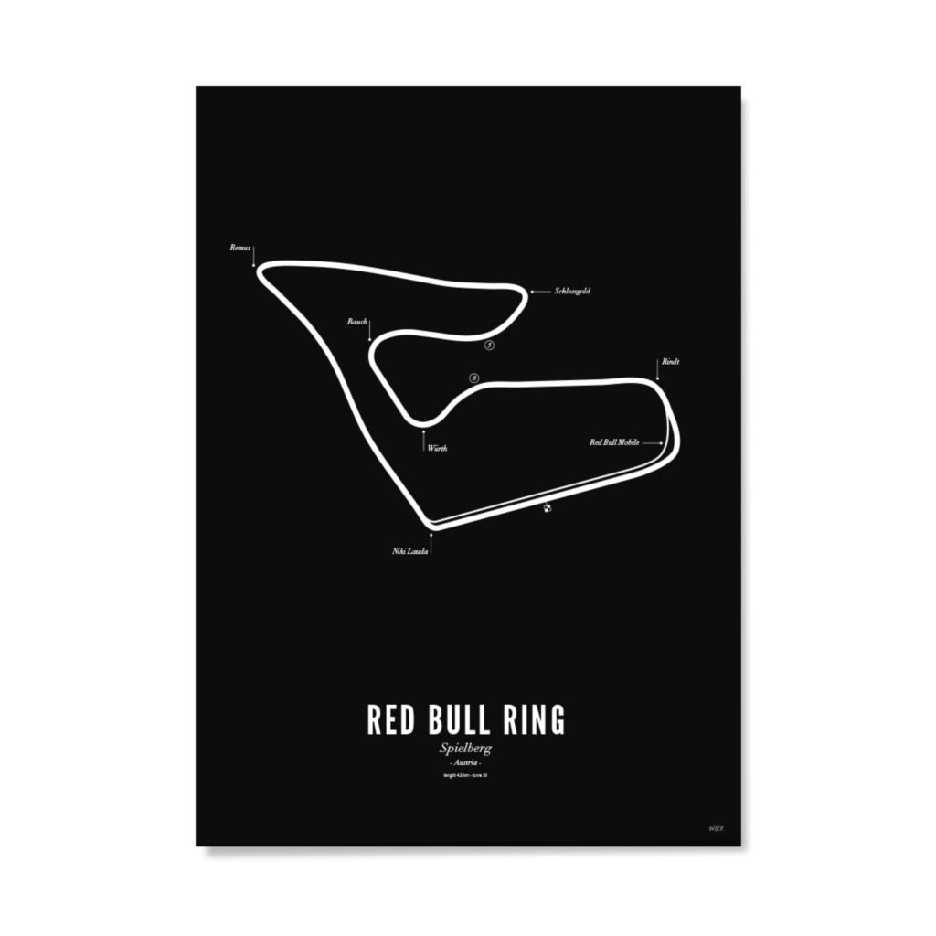 Affiches de Red Bull Ring - Black edition | WIJCK.