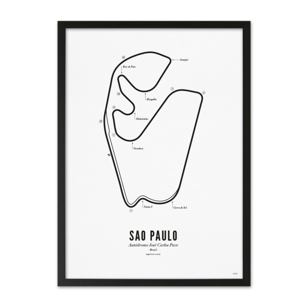 Poster von Sao Paulo - White edition | WIJCK.