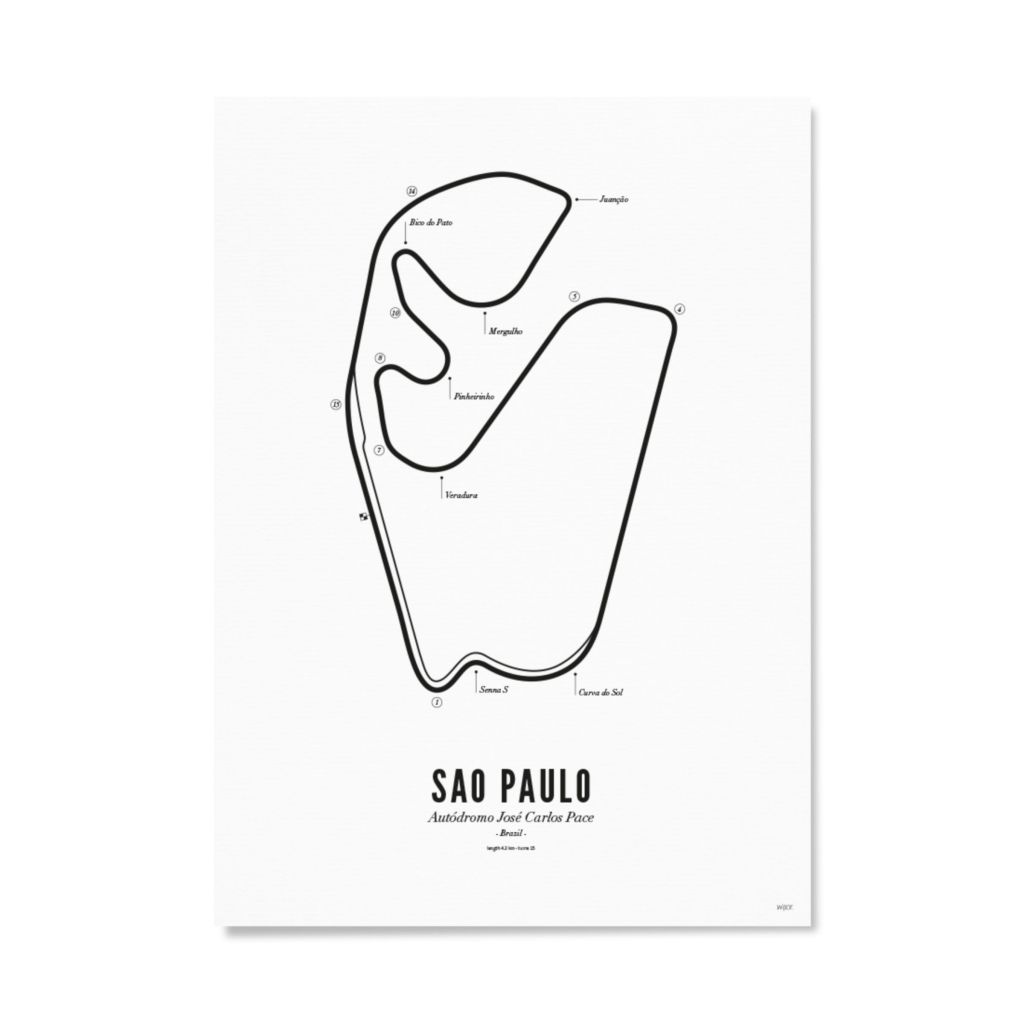 Poster von Sao Paulo - White edition | WIJCK.