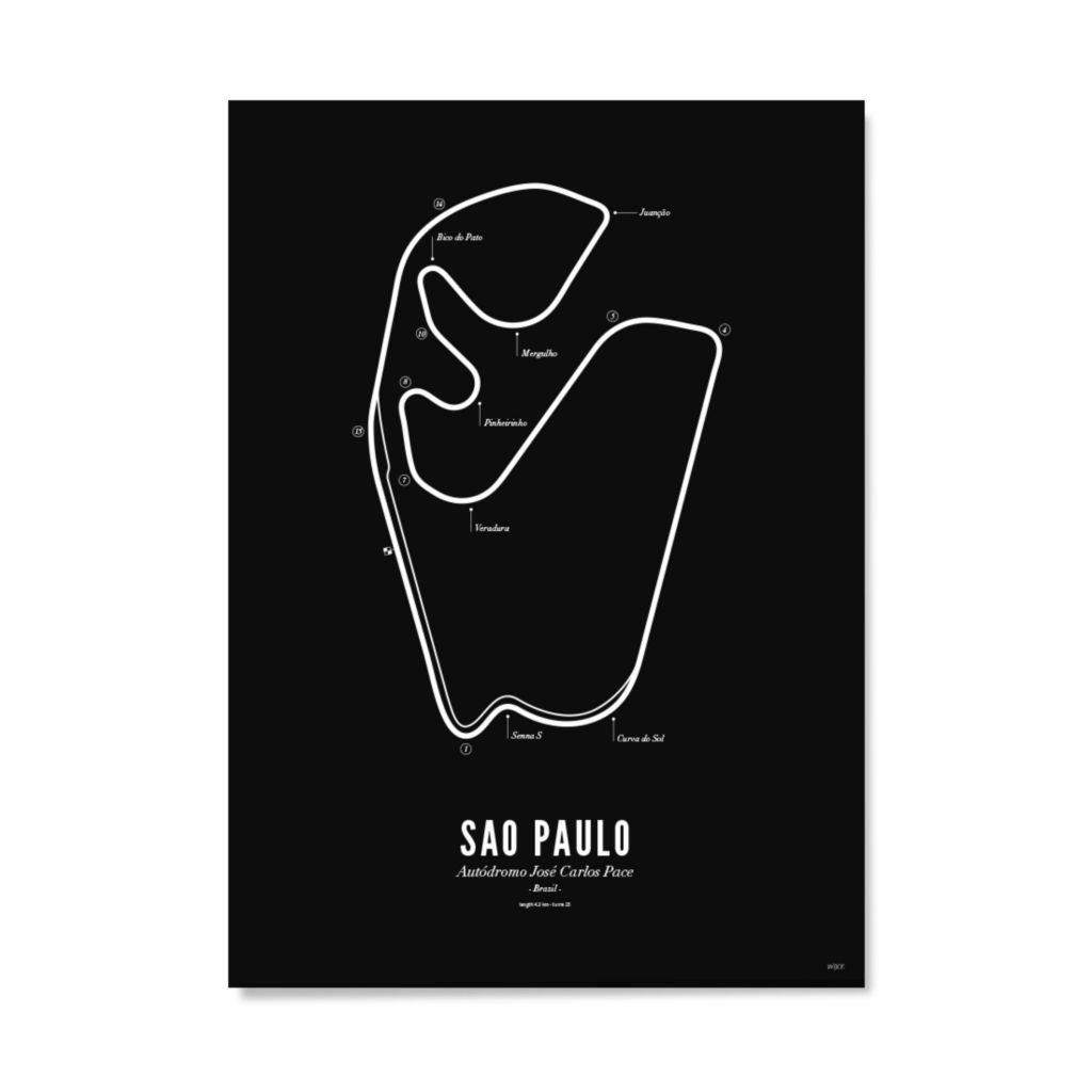 Poster van Sao Paulo - Black Edition | WIJCK. 