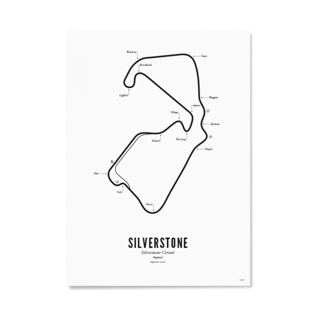 Poster von Silverstone - White edition | WIJCK.