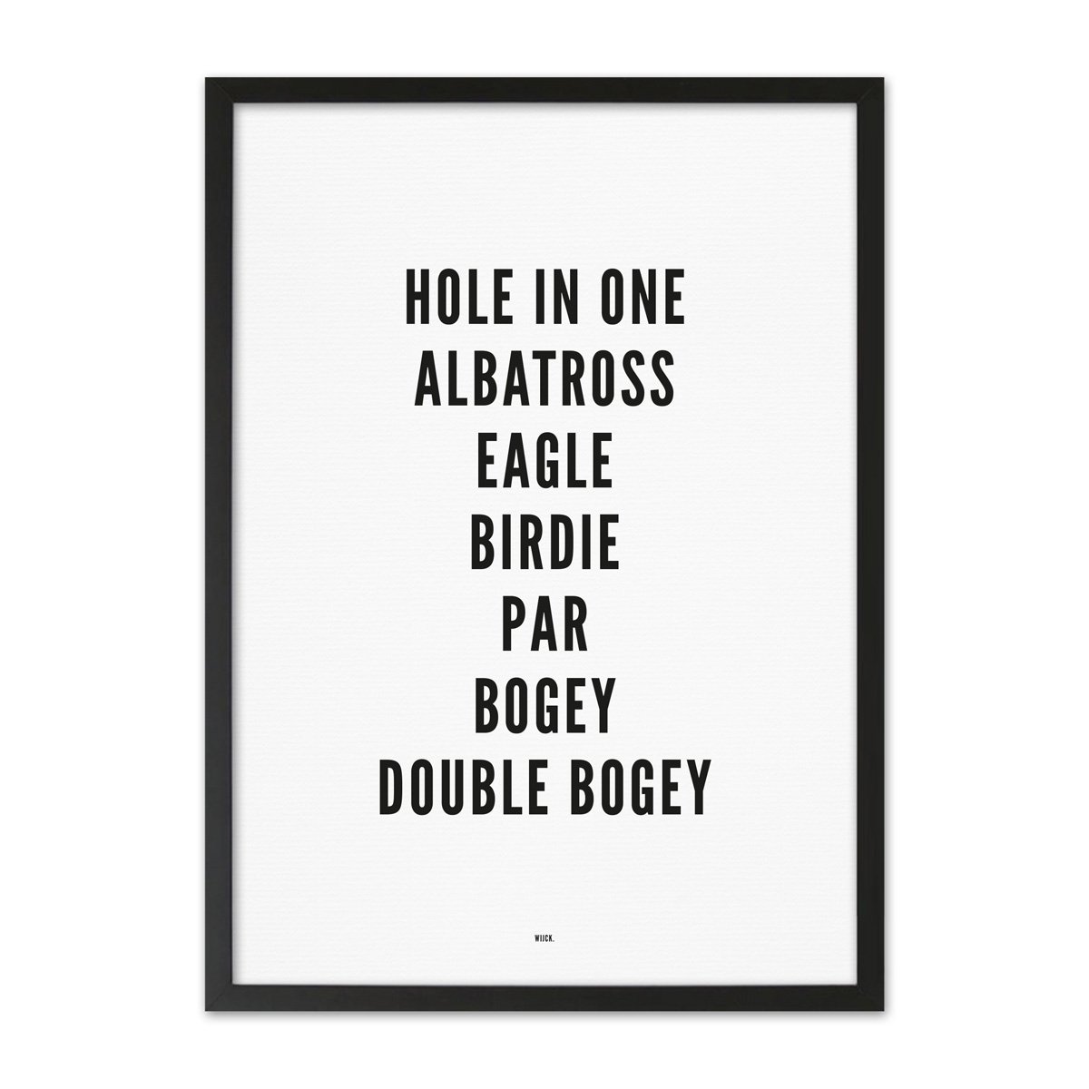 Scores de golf Affiche | WIJCK.