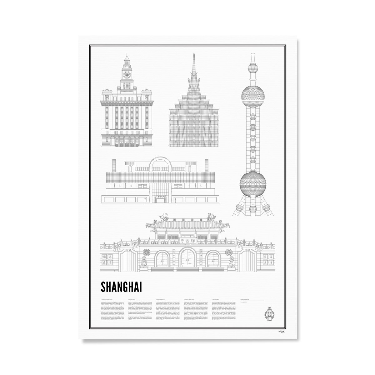 Poster von Iconics of Shanghai | WIJCK.