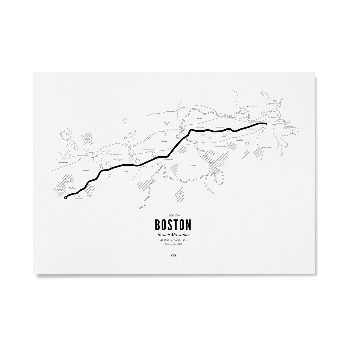 Affiches de Marathon Boston 2024 | WIJCK.