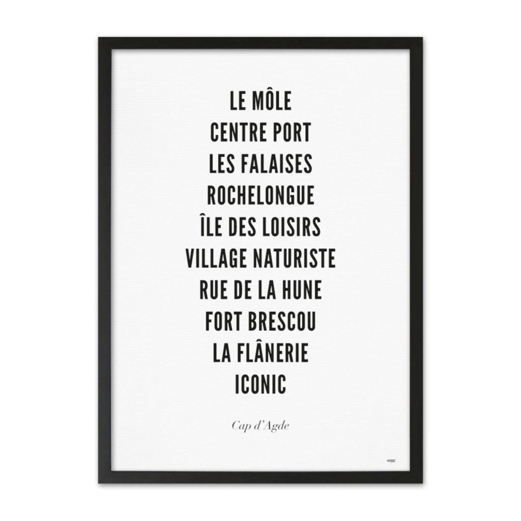 Poster von Cap d'Agde - Stad | WIJCK.