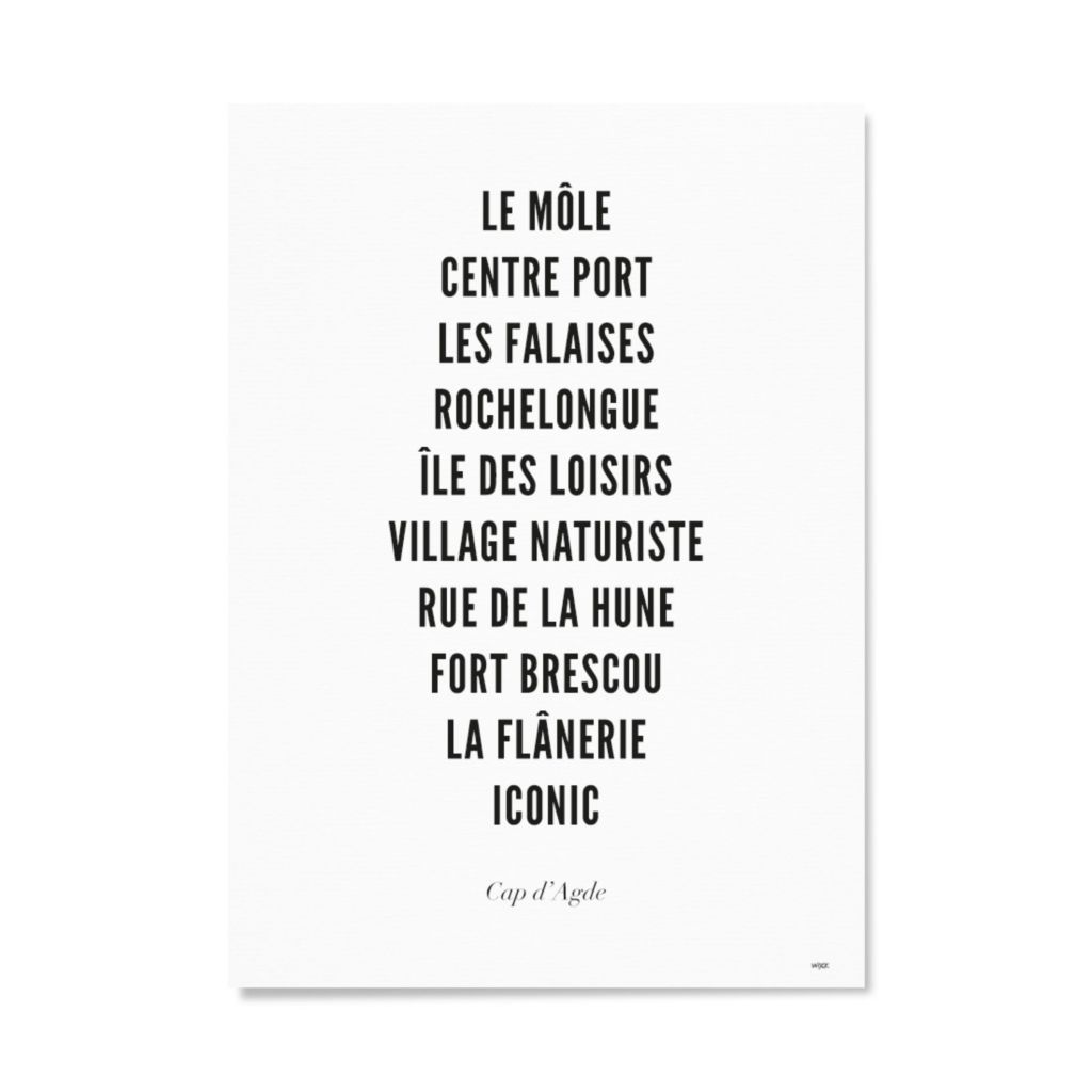 Poster von Cap d'Agde - Stad | WIJCK.