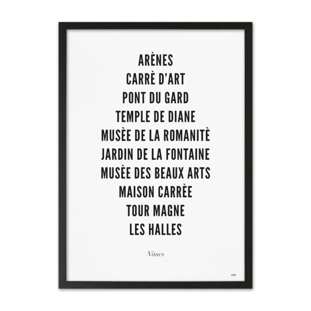 Poster von Nîmes - Typography | WIJCK.
