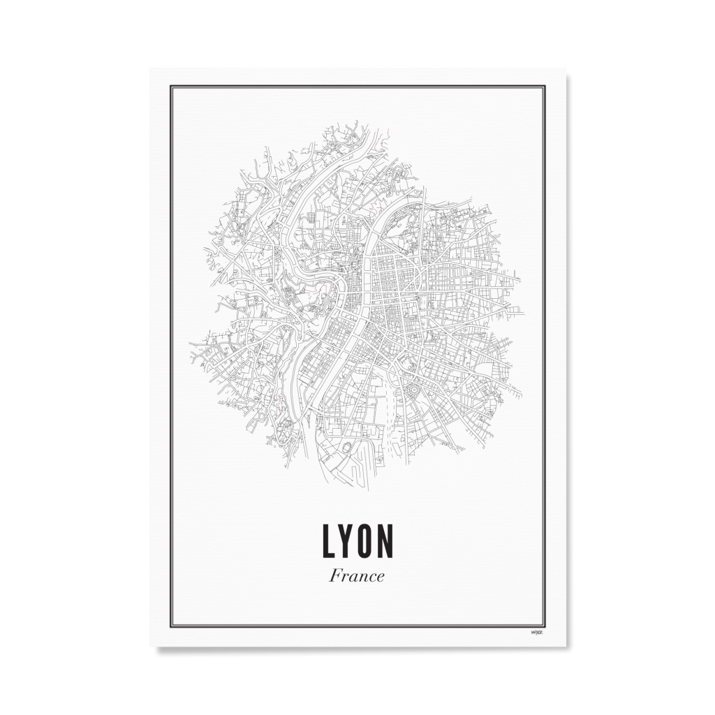 Poster van Lyon - Stad | WIJCK. 