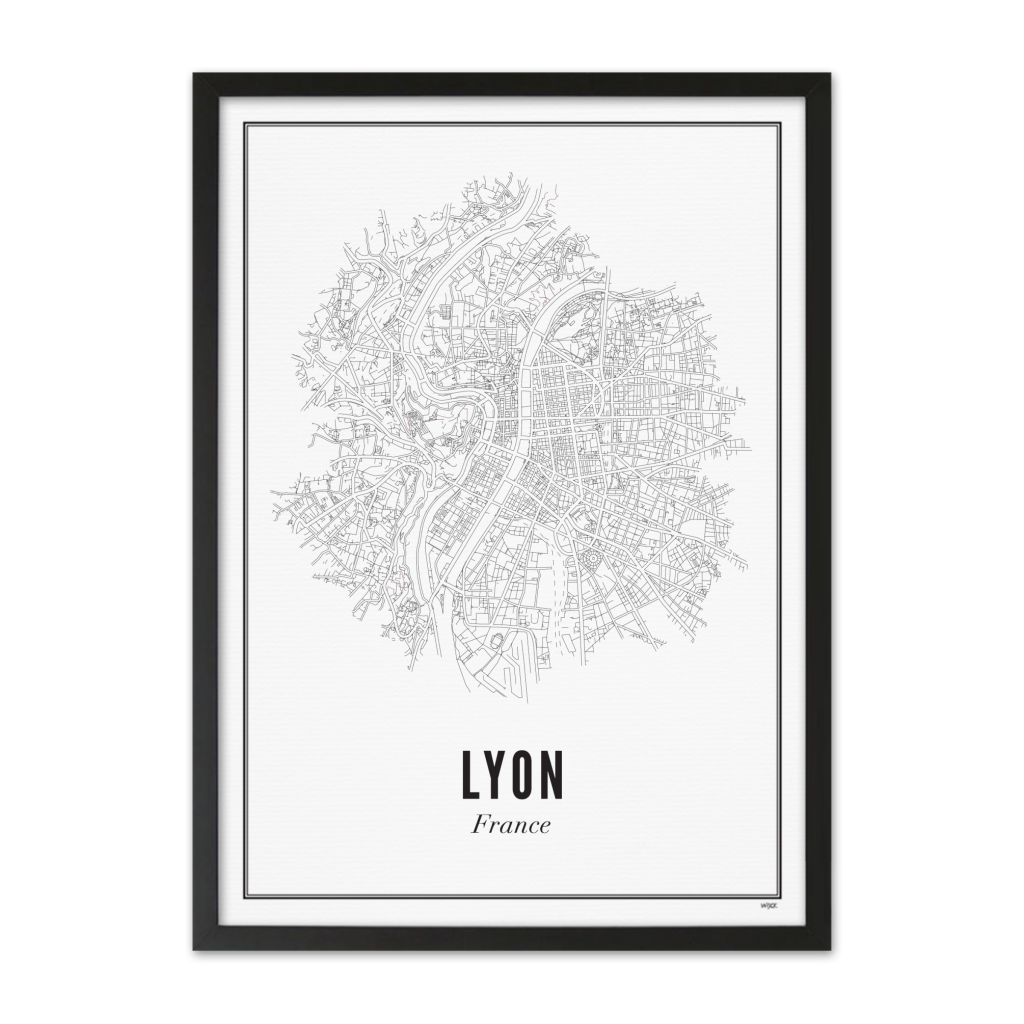 Poster van Lyon - Stad | WIJCK. 
