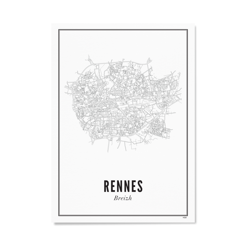 Poster van Rennes - Bretagne | WIJCK. 