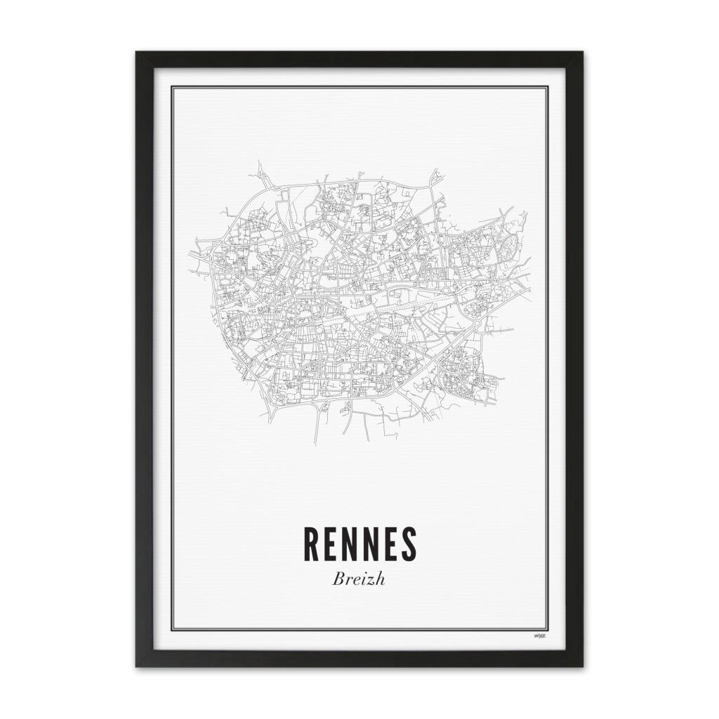 Poster van Rennes - Bretagne | WIJCK. 