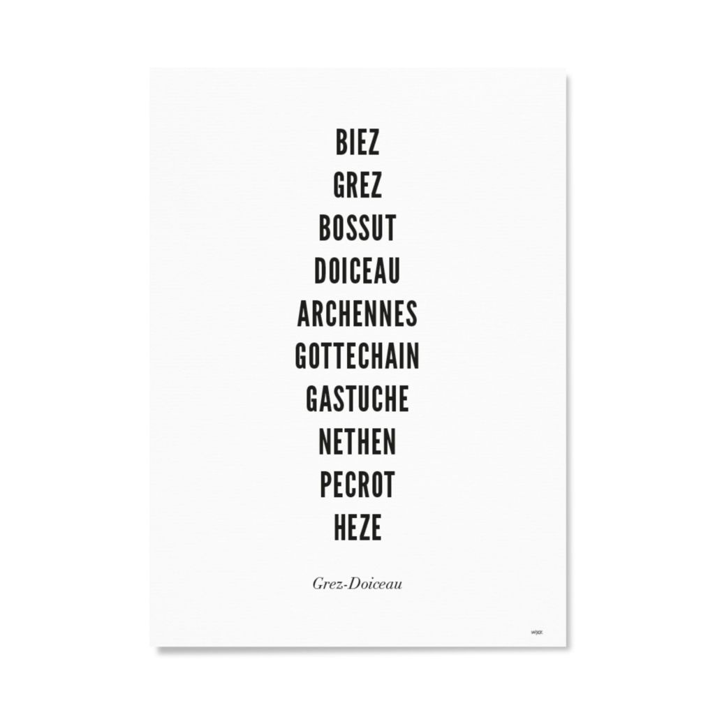Poster van Grez-Doiceau - Stad | WIJCK. 