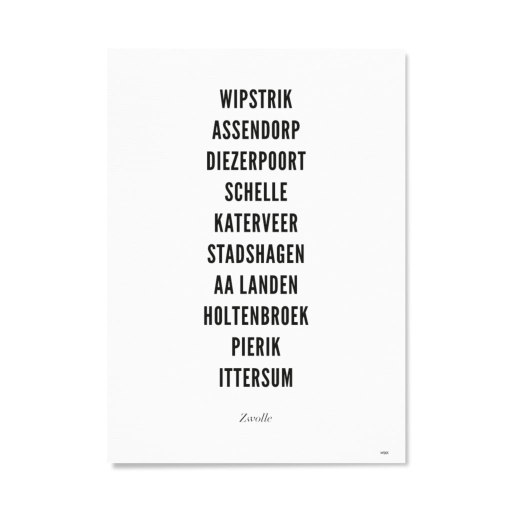Poster van Zwolle - Stad | WIJCK. 