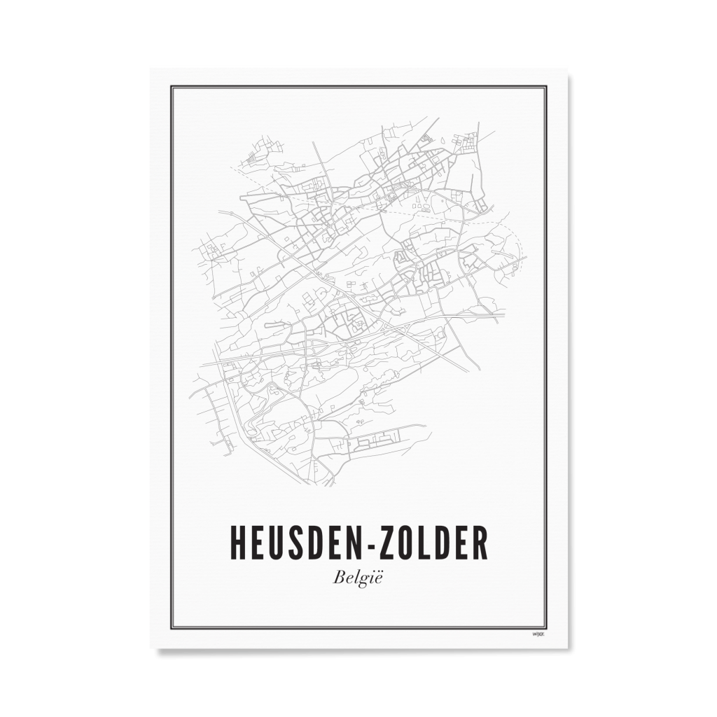Poster van Heusden-Zolder - Stad | WIJCK. 