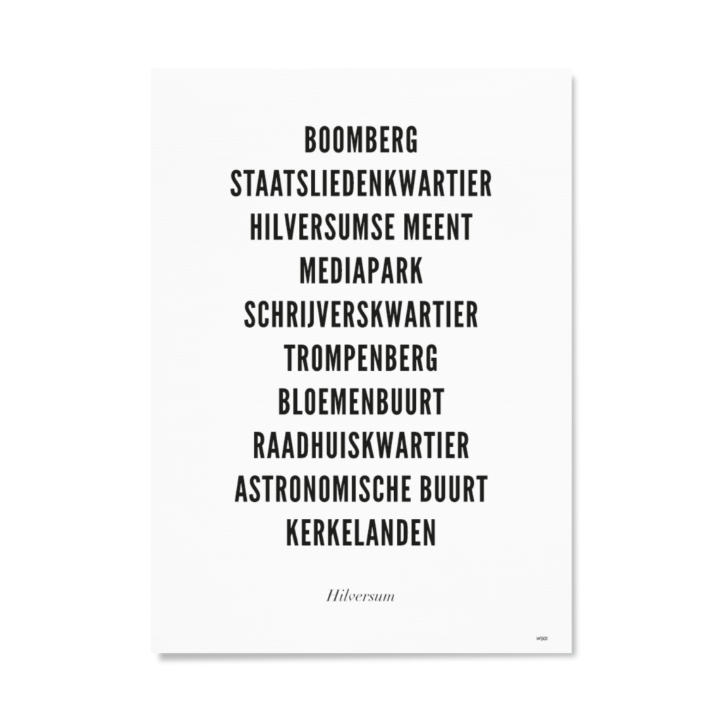 Poster von Hilversum - Stadt | WIJCK.