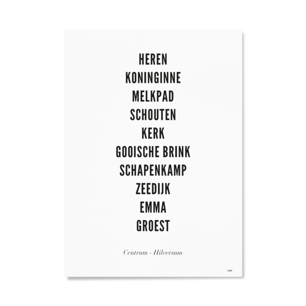 Poster von Hilversum - Zentrum | WIJCK.
