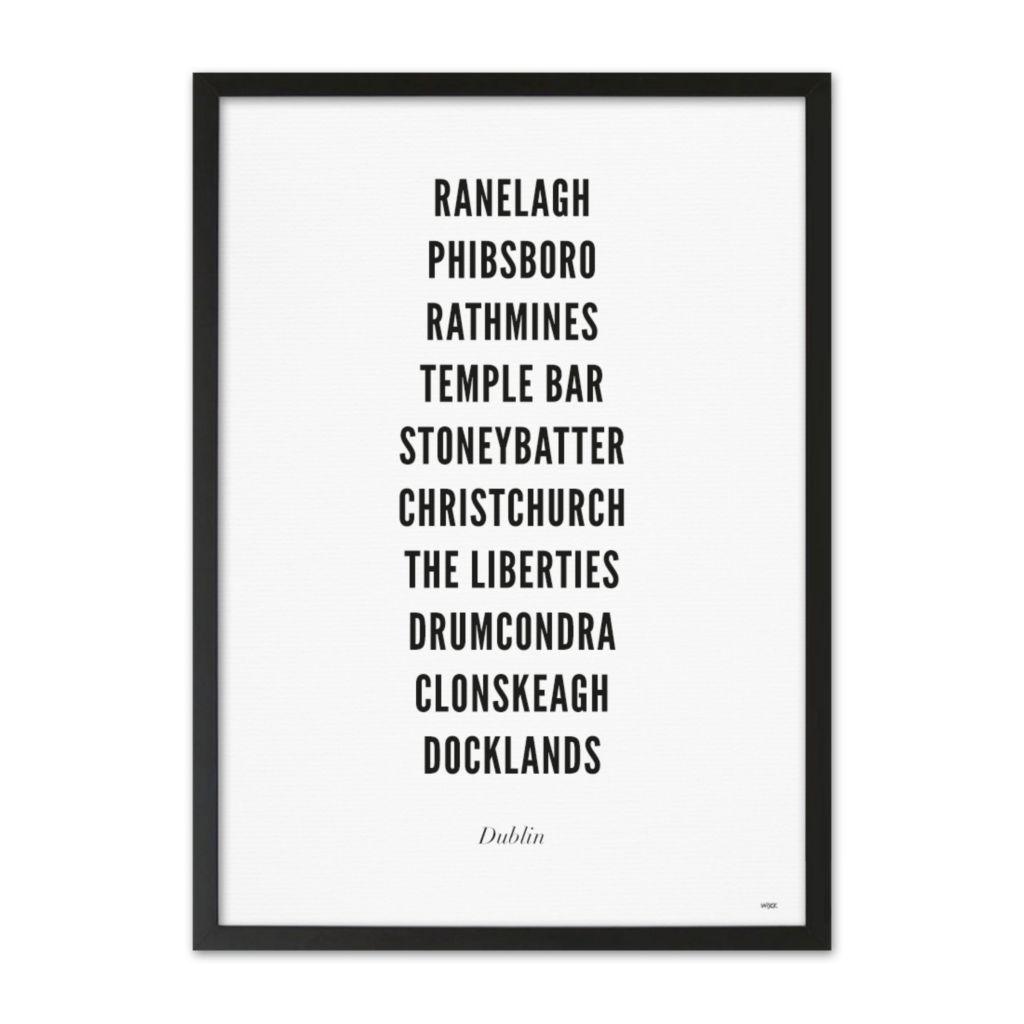 Poster van Dublin - Stad - Typo | WIJCK. 