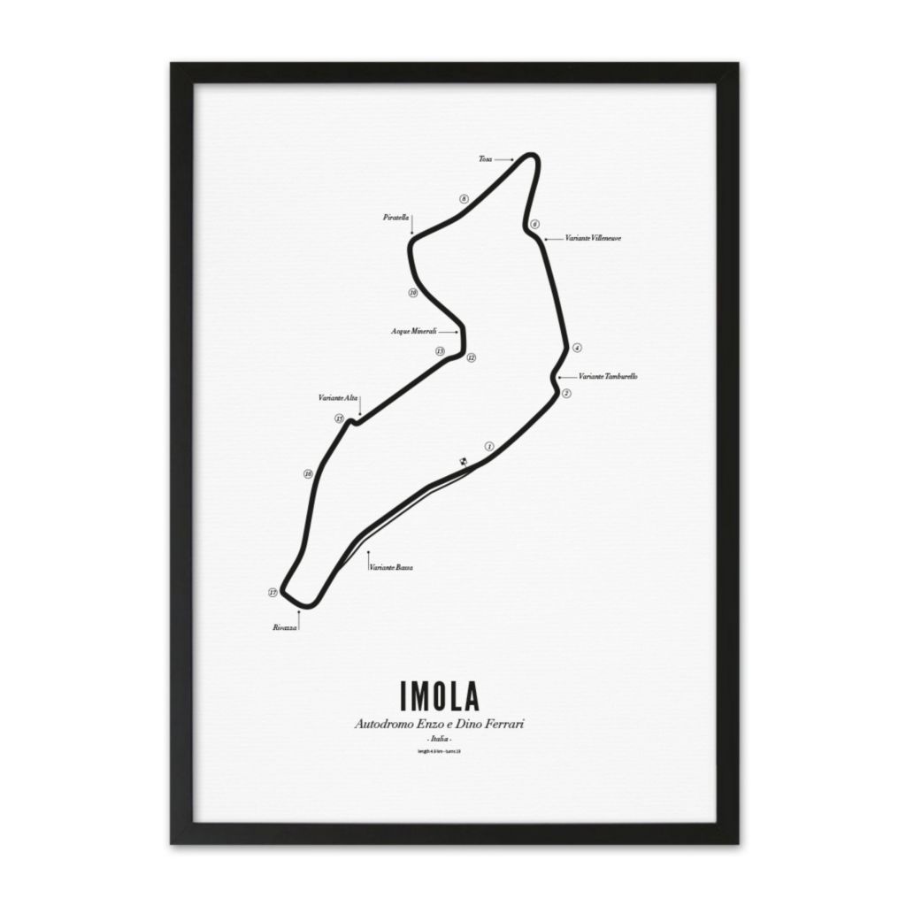 Poster van Circuit Imola - White Edition | WIJCK. 