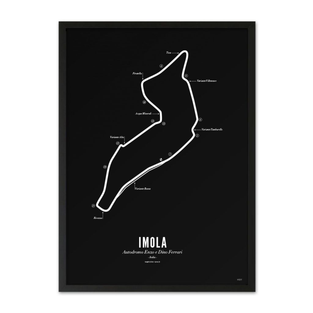 Poster von Circuit Imola - Black edition | WIJCK.