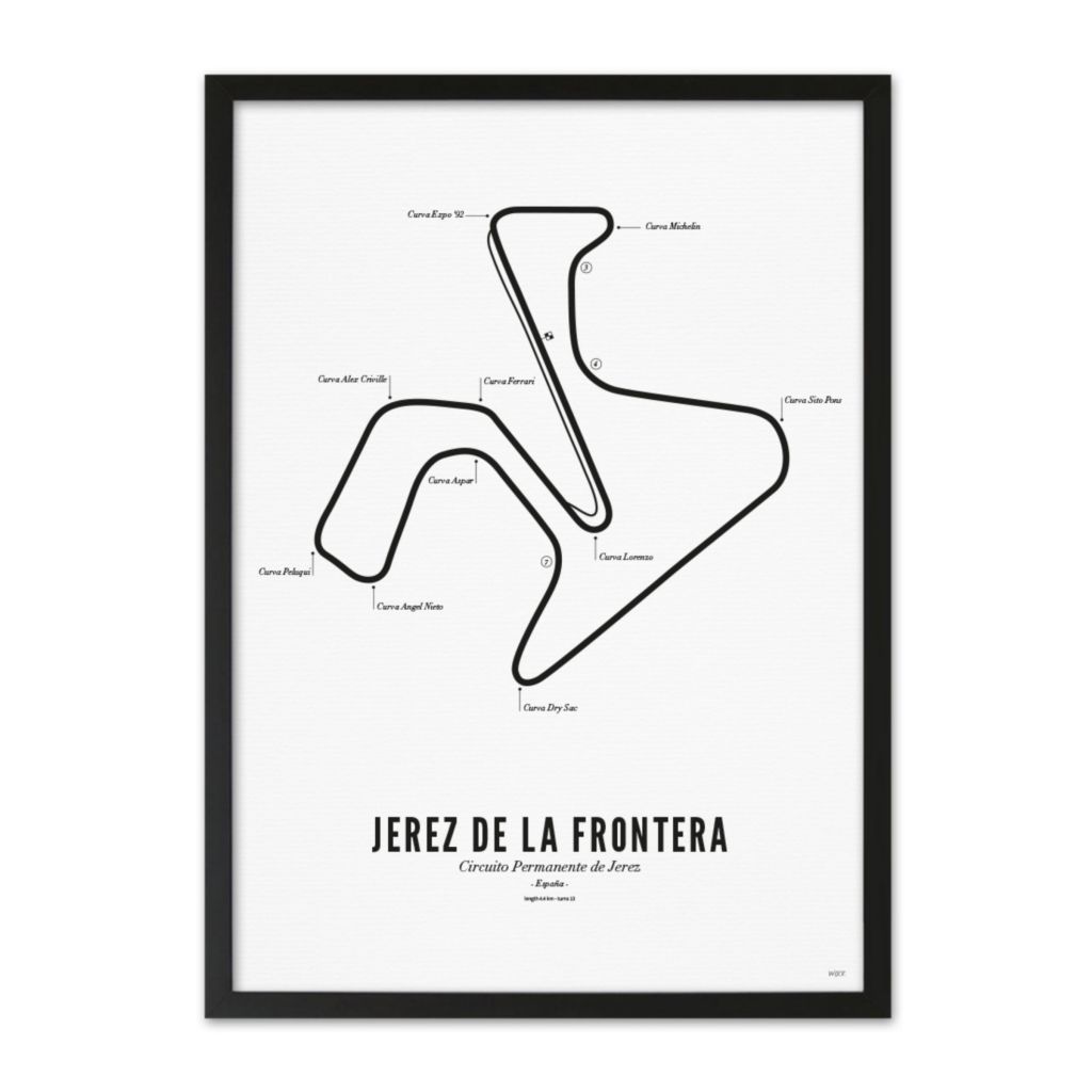 Affiches de Circuit Jerez de la Frontera - White edition | WIJCK.