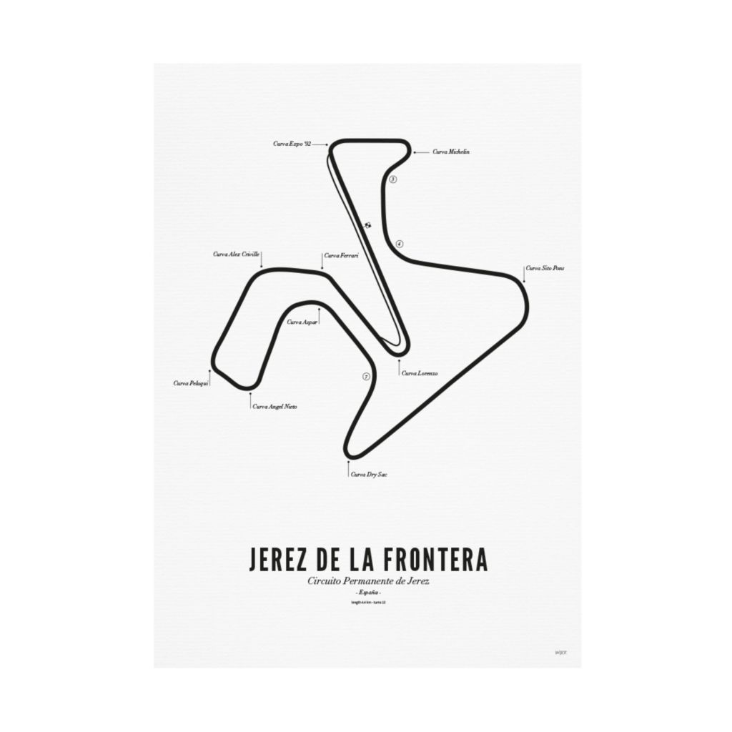 Affiches de Circuit Jerez de la Frontera - White edition | WIJCK.