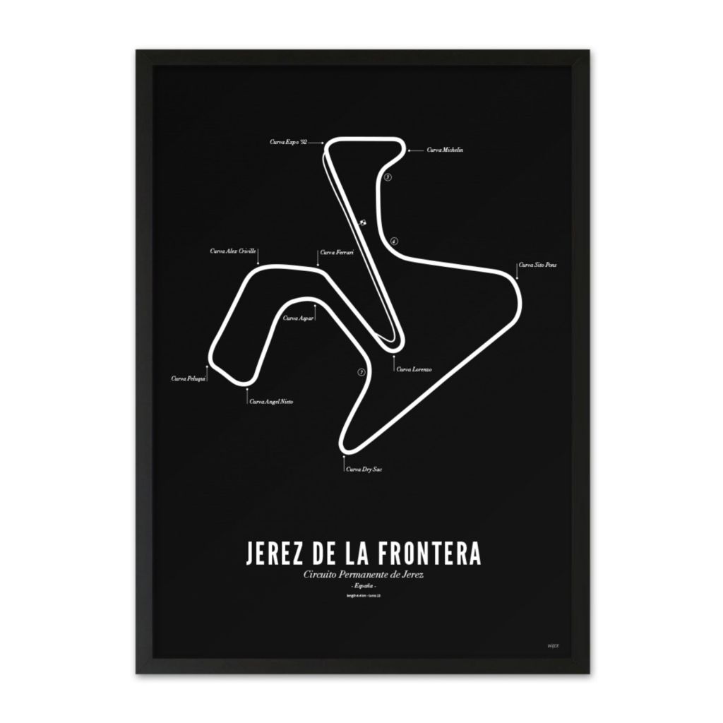 Affiches de Circuit jerez de la Frontera - Black edition | WIJCK.