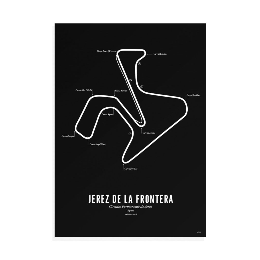 Affiches de Circuit jerez de la Frontera - Black edition | WIJCK.