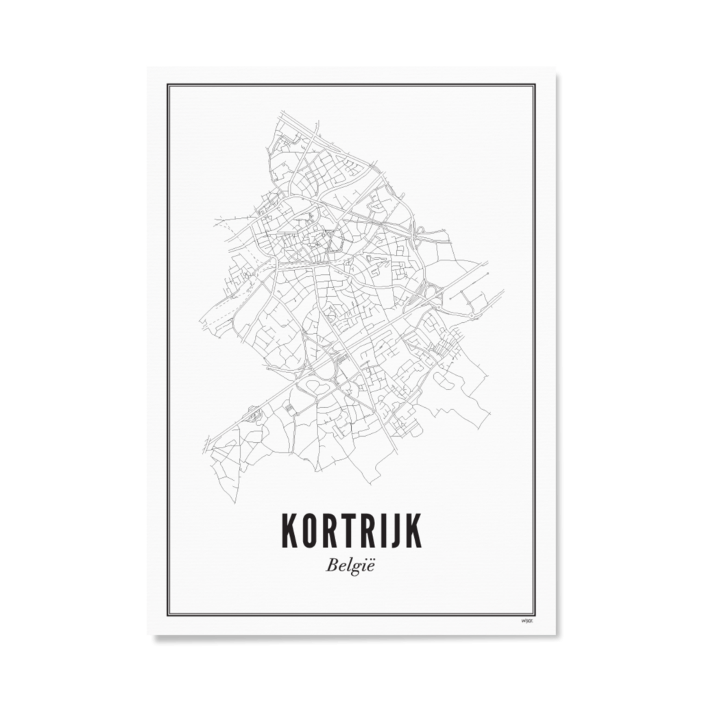 Poster von Kortrijk - Stadt | WIJCK.