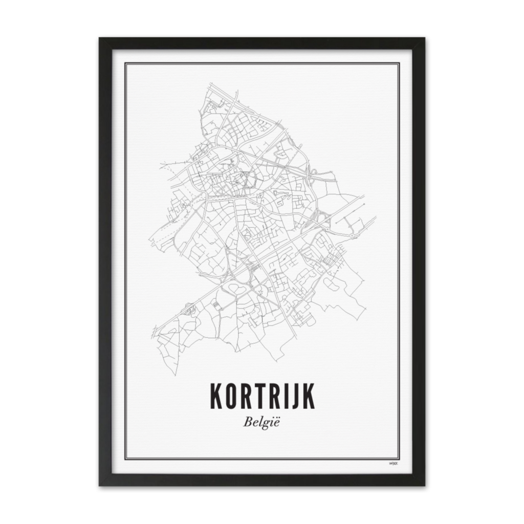 Poster von Kortrijk - Stadt | WIJCK.
