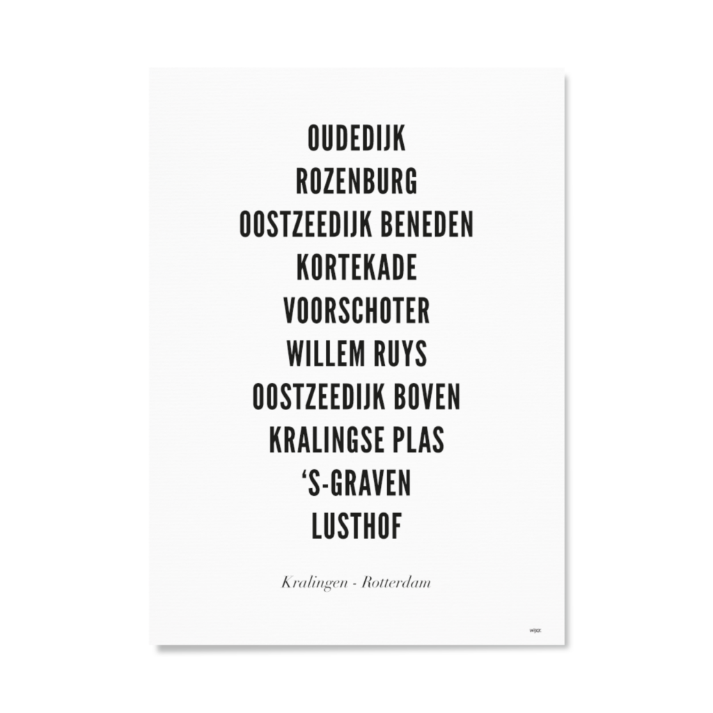 Poster van Rotterdam - Kralingen | WIJCK. 