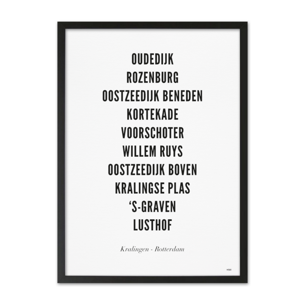 Poster van Rotterdam - Kralingen | WIJCK. 